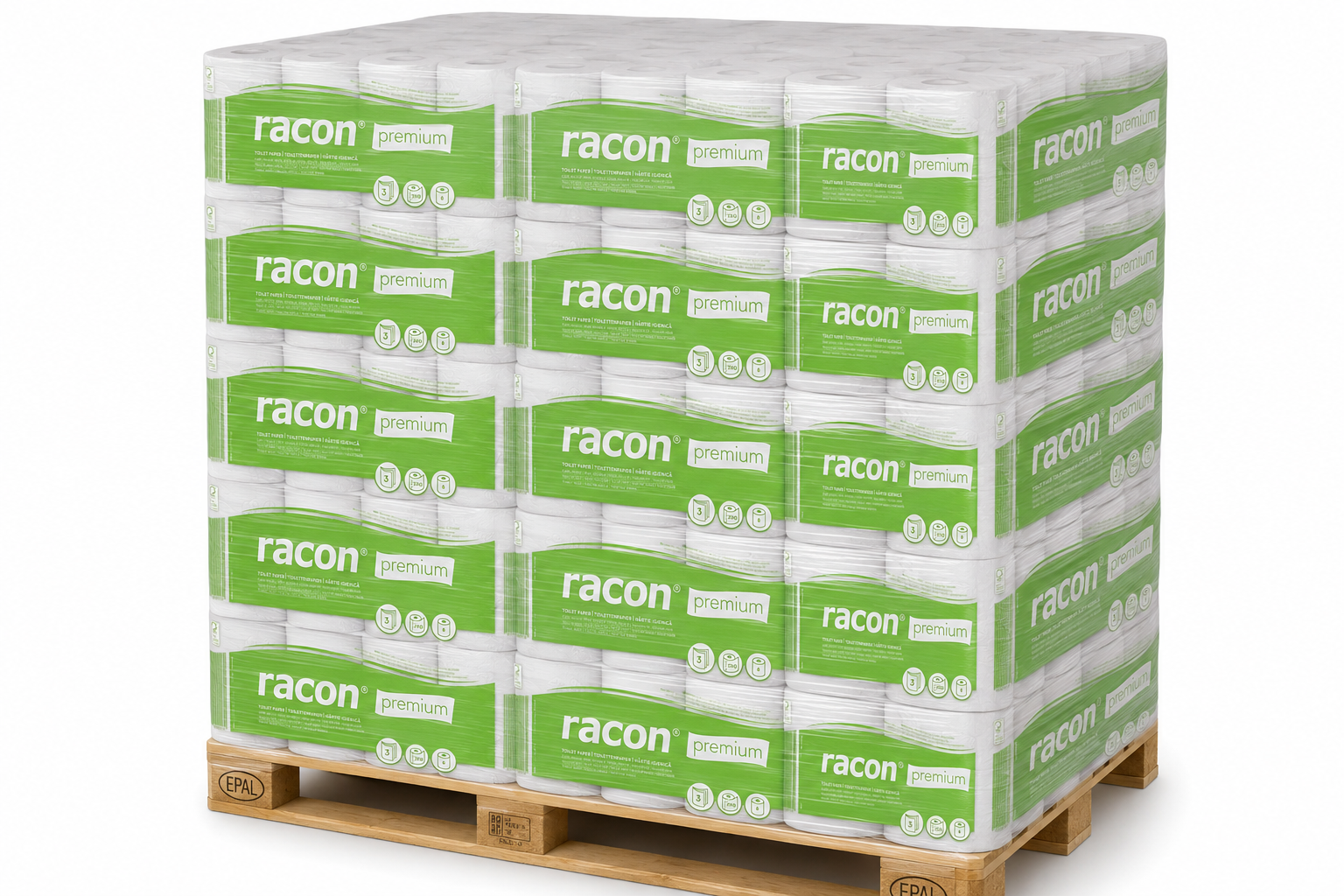 racon premium Toilettenpapier (33 x 64 Rollen)